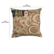 L'Attente - Klimt Jour Cushion | 18x18 in