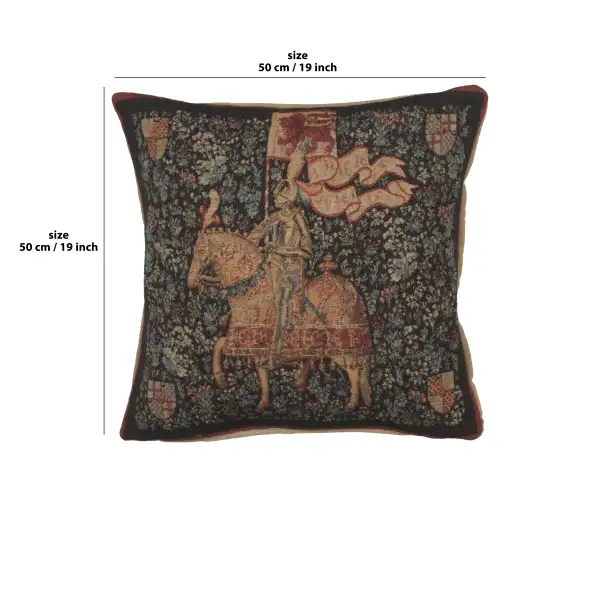 The Knight Cushion - 19 in. x 19 in. Wool/cotton/others by Charlotte Home Furnishings | 19x19 in