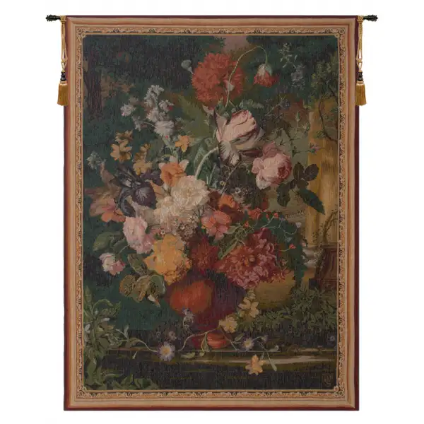 Bouquet Flamand French Wall Tapestry - 44 in. x 58 in. wool/cotton/other by Charlotte Home Furnishings