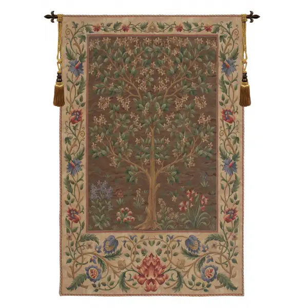 Tree of Life Brown I European Tapestry