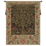 Tree of Life Brown II Belgian Wall Tapestry