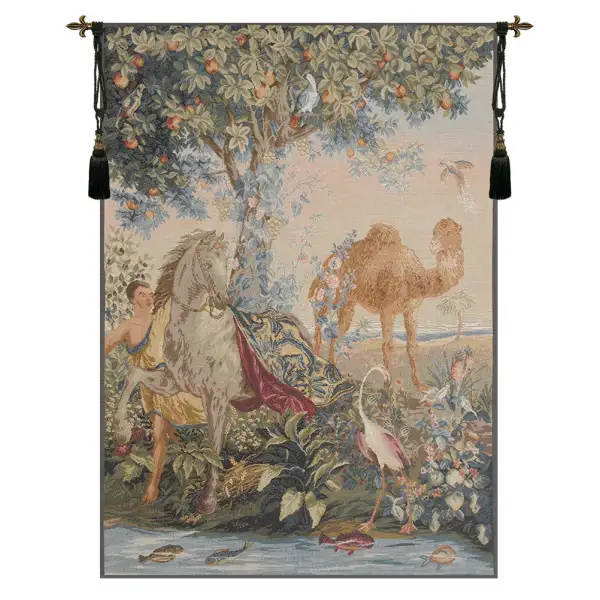 Cheval Drape II French Wall Tapestry - 29 in. x 40 in. Cotton/Viscose/Polyester by Charlotte Home Furnishings