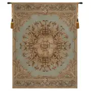 Les Rosaces in Blue French Tapestry Wall Hanging