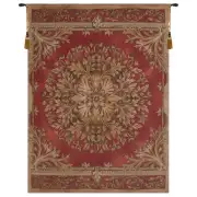 Les Rosaces In Red French Wall Tapestry - 59 in. x 79 in. Wool/cotton/others by Charlotte Home Furnishings