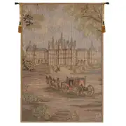 Verdure Chateau Carriage French Wall Tapestry - 19 in. x 28 in. Cotton/Viscose/Polyester by Charlotte Home Furnishings