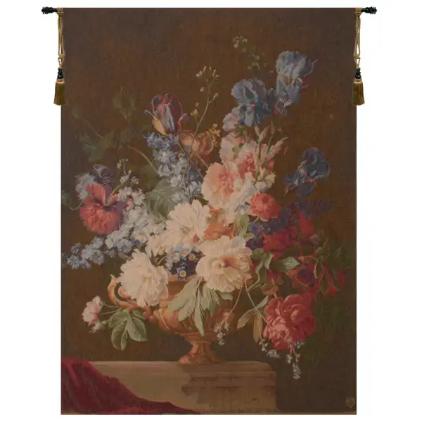 Bouquet Iris Fonce French Wall Tapestry