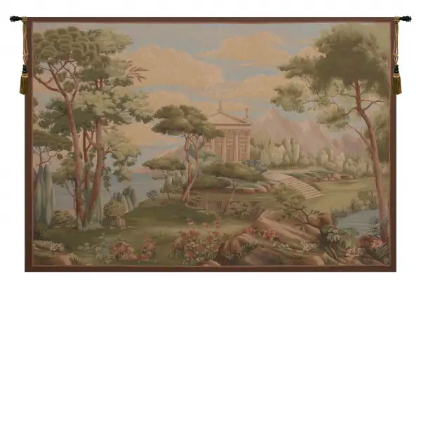 Jardin Panoramique Grande French Wall Tapestry - 87 in. x 60 in. wool/cotton/other by Charlotte Home Furnishings