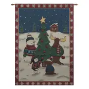 Winter Friends  Wall Tapestry