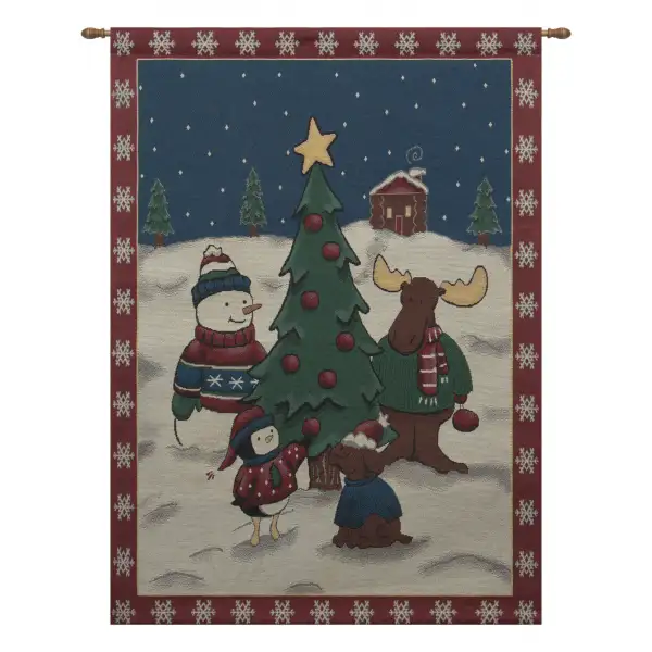 Winter Friends  Wall Tapestry