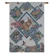 Spring Bunnies Fine Art Tapestry