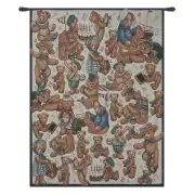 Tossed Teddies Fine Art Tapestry