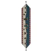 Santa and His Elfs Tapestry Table Runner