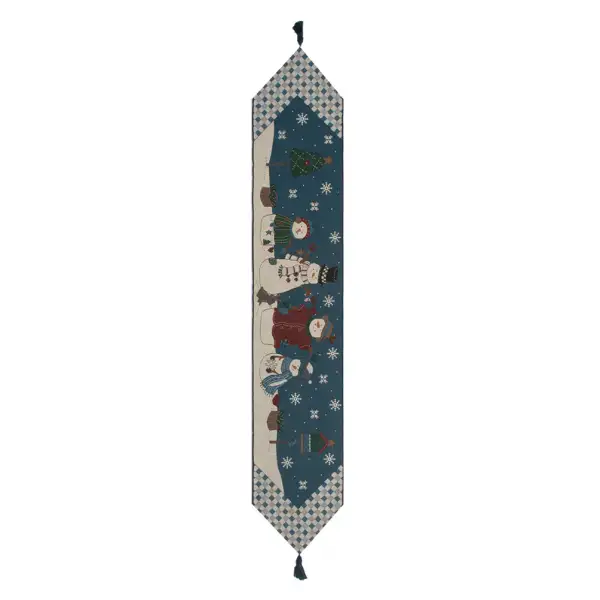 Country Snowman Tapestry Table Runner