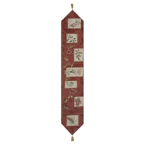 Holiday Foliage with Verse Tapestry Table Runner