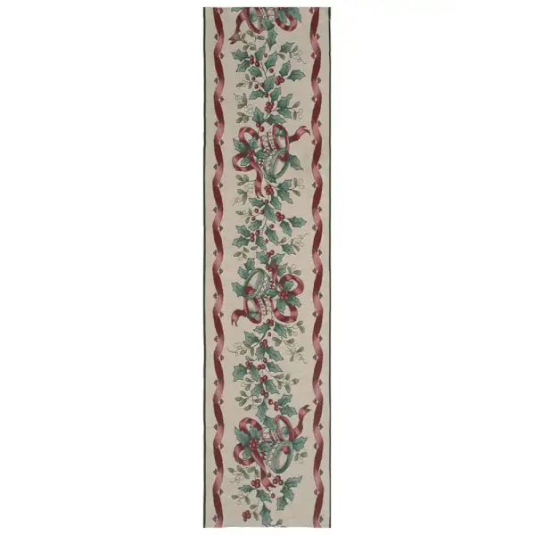 Holly-Holiday Tapestry Table Runner