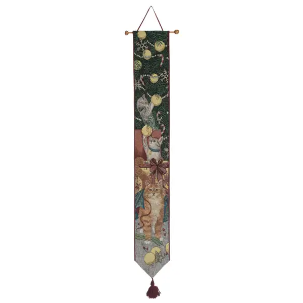 Christmas Curiousity Wall Tapestry Bell Pull