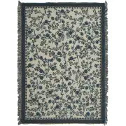 Blue Floral Afghan Throws