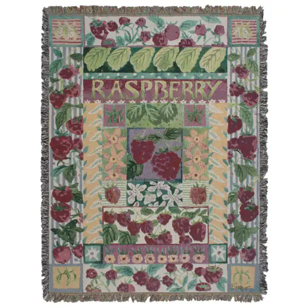 Raspberry Tapestry Throw