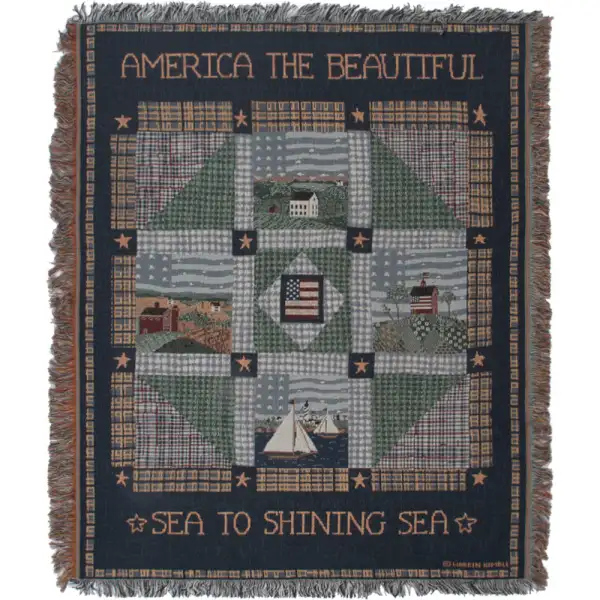 America The Beautiful II Afghan Throws