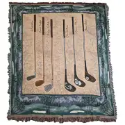 Golf Clubs Afghan Throws