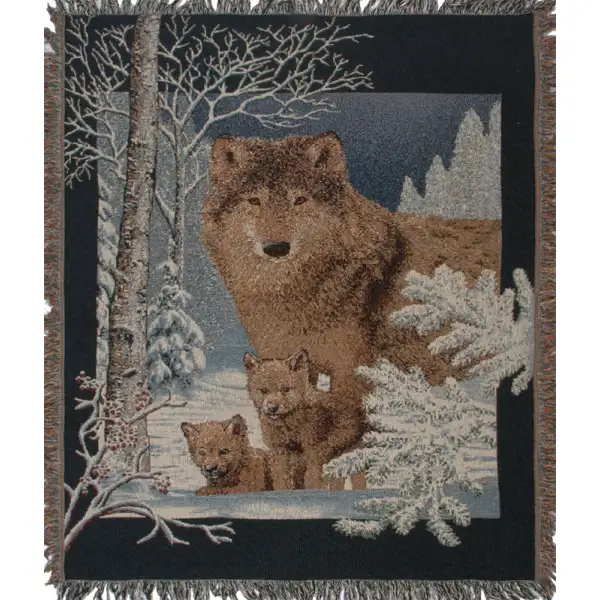 Wolf Family Tapestry Throw