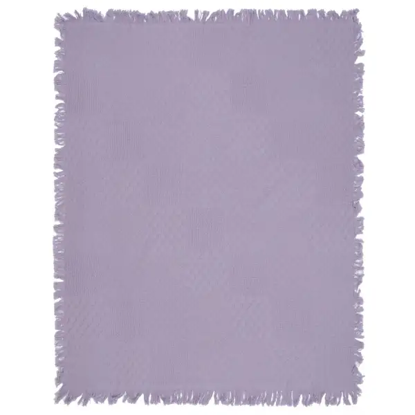 Lilac Textured Blocks Tapestry Throw