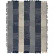 Blue Jeans Block Quilt Afghan Throw