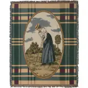 Victorian Ladies Golfer Tapestry Throw