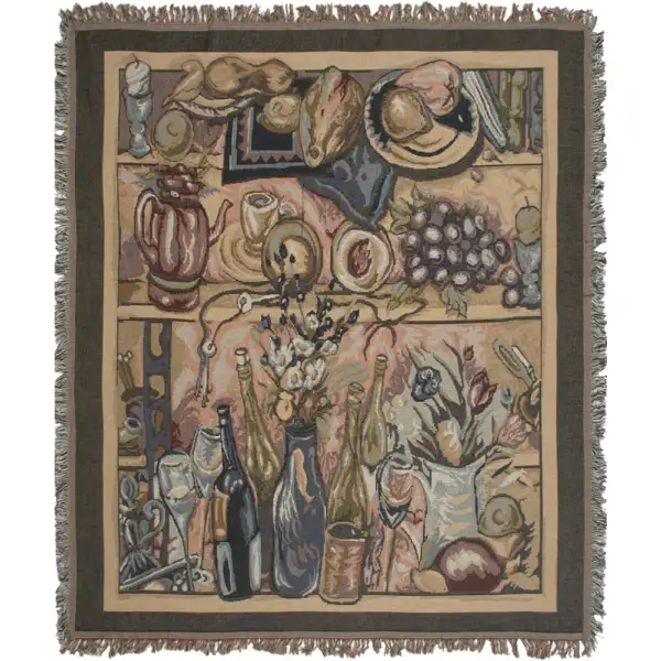 Wine Parlor Still Life Afghan Throw