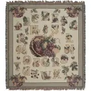 Alphabet Needlepoint Afghan Throws