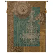 Le Grand Lustre Blue French Wall Tapestry - 44 in. x 58 in. Wool/cotton/others by Charlotte Home Furnishings