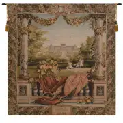 Terrasse Au Chateau II French Wall Tapestry - 58 in. x 58 in. Cotton/Viscose/Polyester by Charlotte Home Furnishings