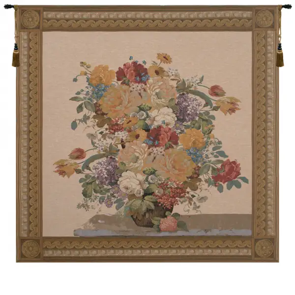 Elegant Masterpiece Belgian Tapestry Wall Hanging - 80 in. x 85 in. cotton/viscose/Polyamide by Bernard Van Orley