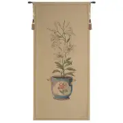 White Amaryllis Large European Tapestry Wall Hanging