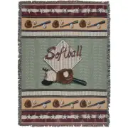 Softball Tapestry Afghans