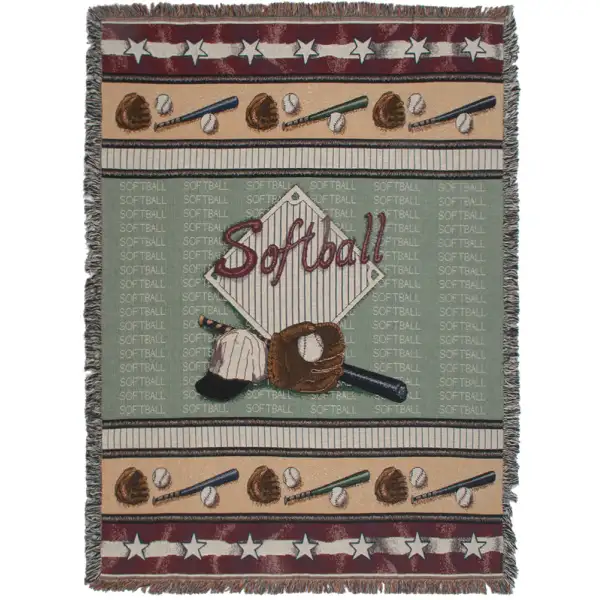 Softball Afghan Throw