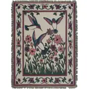 Hummingbird Haven II Afghan Throw