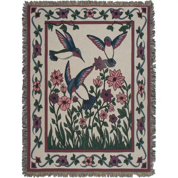 Hummingbird Haven II Afghan Throws