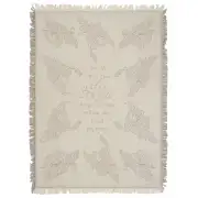 Psalm 91:11 Natural Tapestry Throw