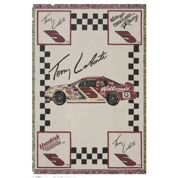 Terry Labonte #5 Afghan Throws