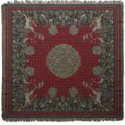 The Unicorn I Belgian Throw - 58 in. x 58 in. Cotton by Charlotte Home Furnishings
