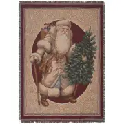 Santa Bearing Gifts Tapestry Afghans