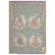 Faith, Love, Hope and Charity Bears Tapestry Throw