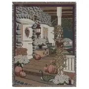 Autumn Porch Tapestry Throw