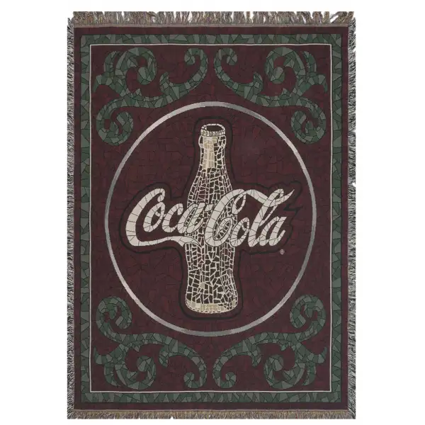 Coca Cola Mosaic Afghan Throw