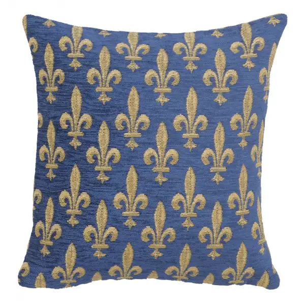 Fleur De Lys Reduit Belgian Cushion Cover - 14 in. x 14 in. SoftCottonChenille by Charlotte Home Furnishings