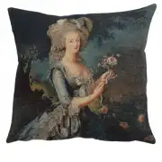 Marie Antoinette In Blue II Belgian Sofa Pillow Cover