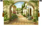 Quaint Town Fine Art Tapestry