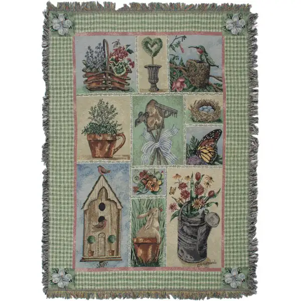 Garden Party II Tapestry Throw