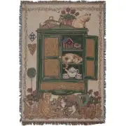 Cats Cupboard Tapestry Throw